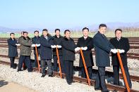 Groundbreaking ceremony for connection of Gyeongui and Donghae rail lines 사진