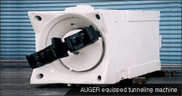 AUGER equipped tunneling machine